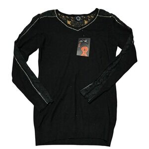 Matilda By True‎ Love Sweater Womens Large Lace NWT Whimsigoth